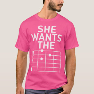 Sie Will die D Chord T Shirt Funny Music Gitarre H