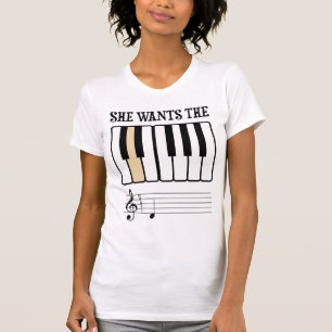 Sie will die d-Klavier-Musik T-Shirt