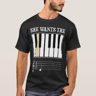 Sie will die d-Klavier-Musik T-Shirt