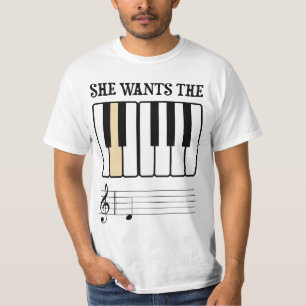Sie will die d-Klavier-Musik T-Shirt