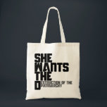 Sie will die D Tragetasche<br><div class="desc">Zerstörung des Patriarchats</div>