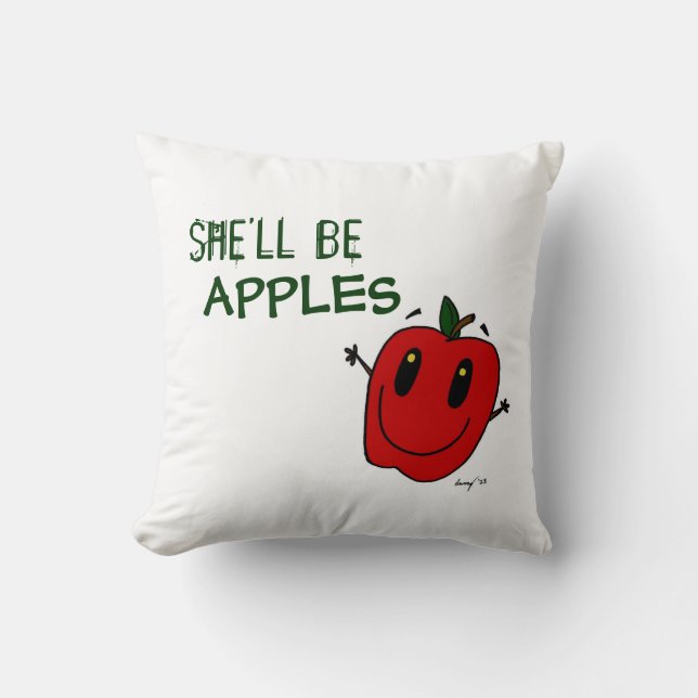 SIE WIRD APPLES Kissen SEIN (Vorderseite)