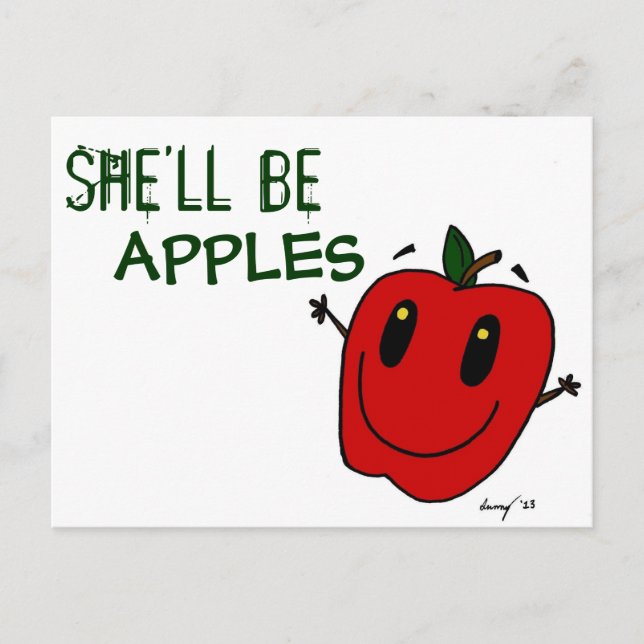 SIE WIRD APPLES Postcard SEIN Postkarte (Vorderseite)