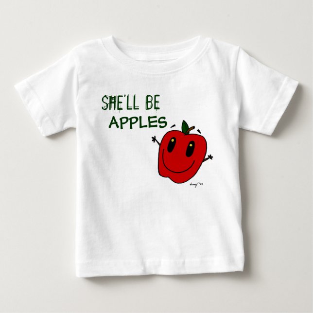 SIE WIRD APPLES Säugling T - Shirt SEIN (Vorderseite)