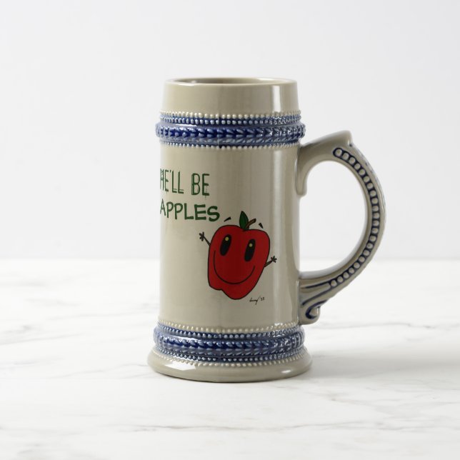 SIE WIRD APPLES Stein SEIN Bierglas (Rechts)