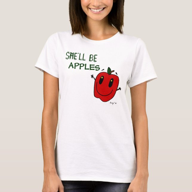 SIE WIRD APPLES Womens T - Shirt SEIN (Vorderseite)