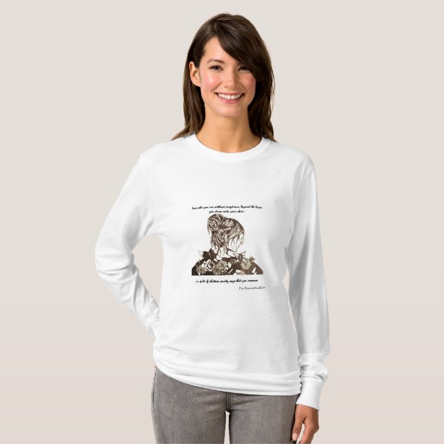 Sie wird in der Schönheit mit Zitat LS-T - Shirt (Vorne ganz)