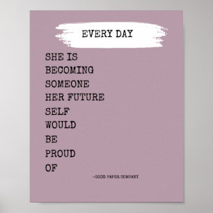 Sie wird zu einem motivierend Poster