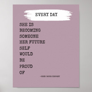 Sie wird zu einem motivierend Poster