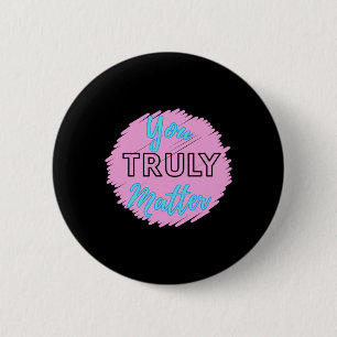 Sie wirklich - helles Herz rosa und blaue Design S Button