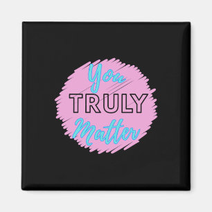 Sie wirklich - helles Herz rosa und blaue Design S Magnet