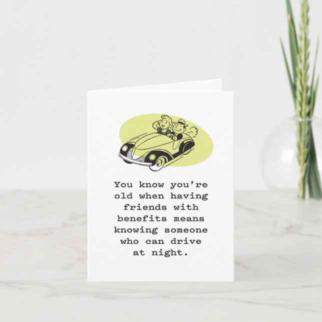Sie wissen, dass Sie alt sind, wenn ... Joke Birth Karte (Vorderseite)
