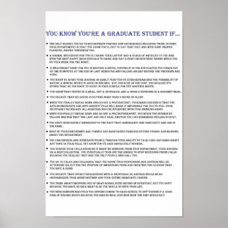 Sie wissen, dass Sie Student sind, wenn... Poster