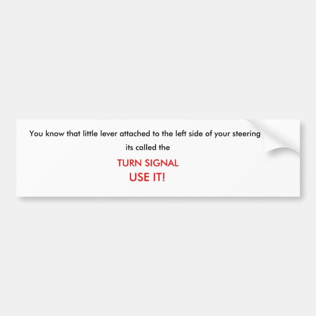 Sie wissen dass wenig Hebel, der zu dem links… Autoaufkleber (Vorne)