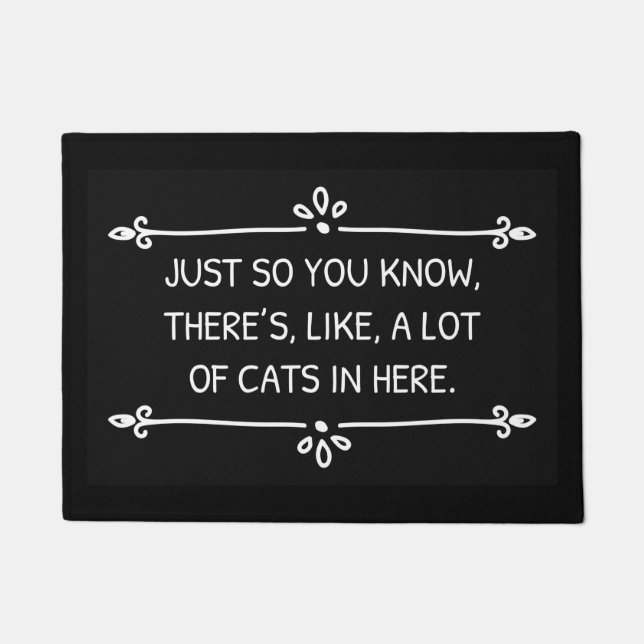 Sie wissen nur, dass sie viele Katzen hat Fußmatte (Vorderseite)