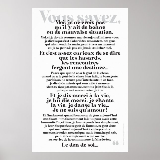 SIE WISSEN SCHON, POSTER (Vorne)