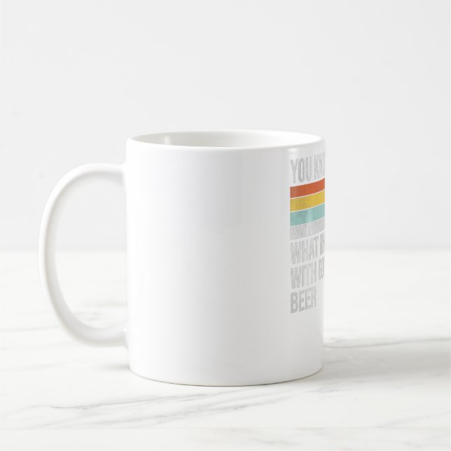 Sie wissen, was Rhymnen mit Golf und Bier Pullover Kaffeetasse (Links)