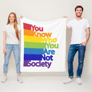 Sie wissen, wer Sie keine Gesellschaft sind Fleecedecke
