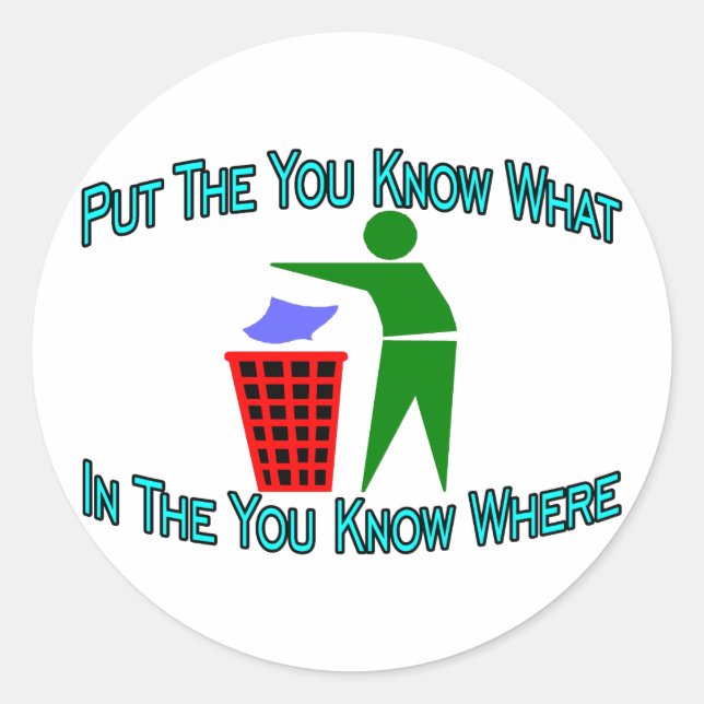 Sie wissen, wo runder aufkleber (Vorderseite)