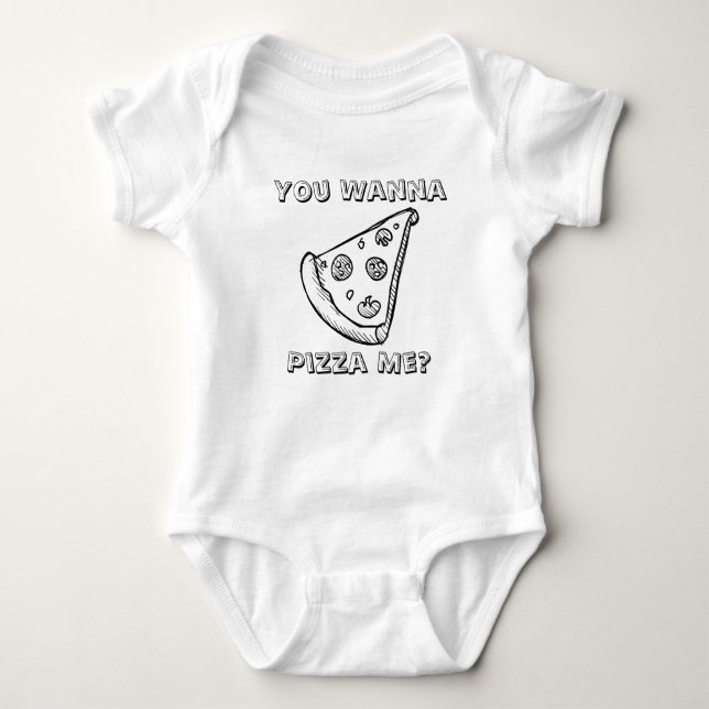 Sie wollen eine Pizza ich - Baby Strampler (Vorderseite)