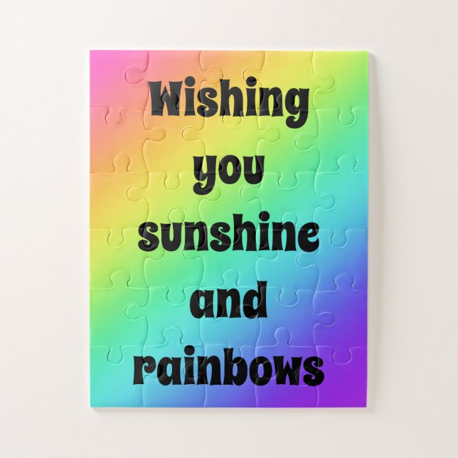 Sie wollen Sonnenschein Rainbow Jigsaw Puzzle (Vertikal)