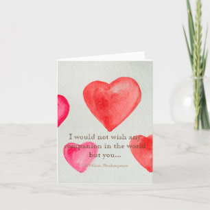  ...Sie wünschen sich keine Begleiter in der Welt, Dankeskarte