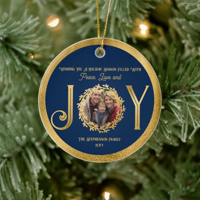 Sie wünschen Urlaub Jahreszeit Frieden Liebe und F Keramik Ornament (Baum)