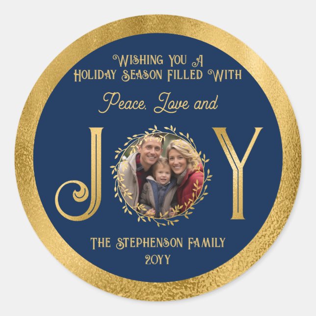 Sie wünschen Urlaub Jahreszeit Frieden Liebe und F Runder Aufkleber (Vorderseite)