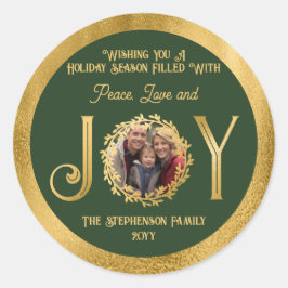 Sie wünschen Urlaub Jahreszeit Frieden Liebe und F Runder Aufkleber