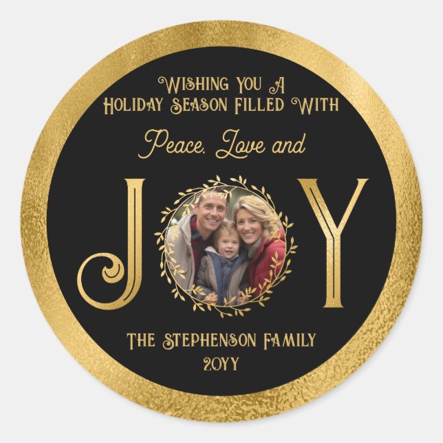 Sie wünschen Urlaub Jahreszeit Frieden Liebe und F Runder Aufkleber (Vorderseite)