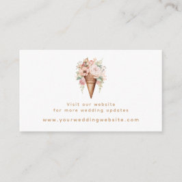 Sie wurde auf der Website für Eiscreme-Hochzeiten Begleitkarte