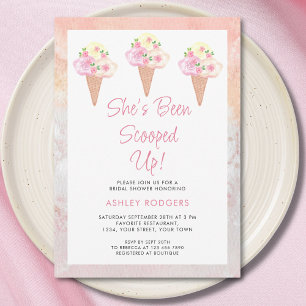 Sie wurde mit Eiscreme-Brautparty vergossen Einladung