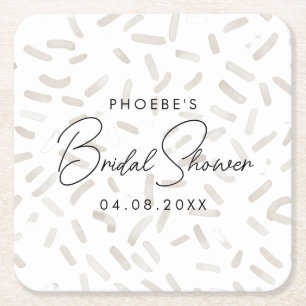 Sie wurde mit Schokoladenduschendusche ausgekleide Rechteckiger Pappuntersetzer