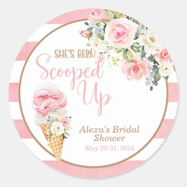 Sie wurde nach Maß aufgezogen Runder Aufkleber (Vorderseite)