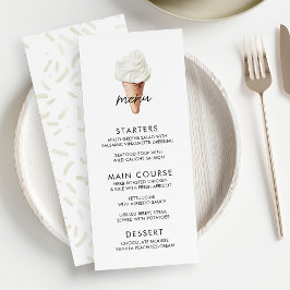 Sie wurde Vanilla-Brautparty aufgedeckt Menükarte