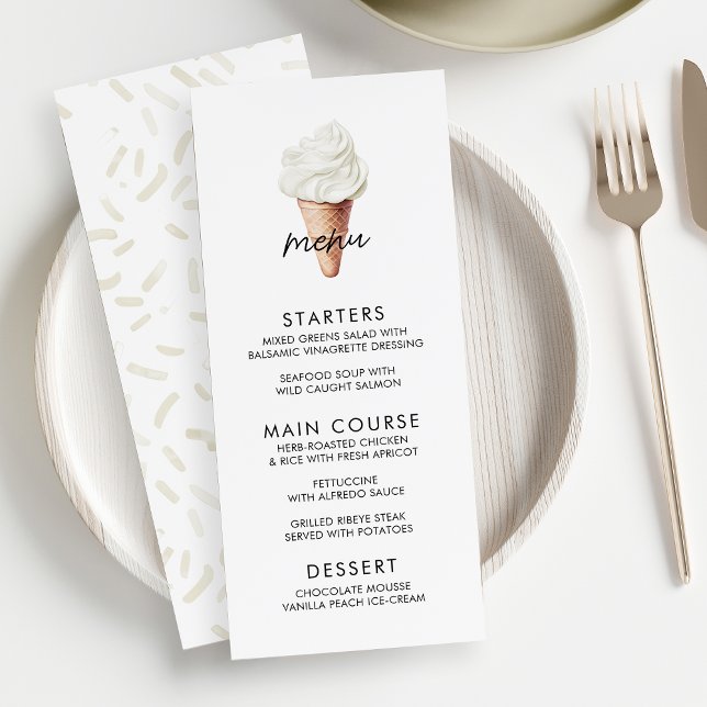 Sie wurde Vanilla-Brautparty aufgedeckt Menükarte (Von Creator hochgeladen)