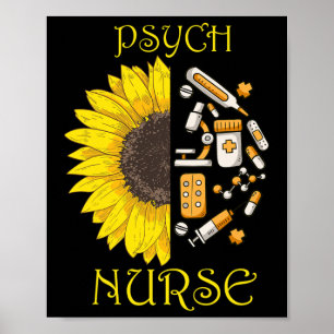 Sie wurde zur Psych-Krankenschwester Psychiatrisch Poster