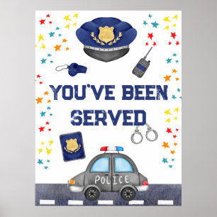 Sie wurden als Signature Police Officer Party Sign Poster