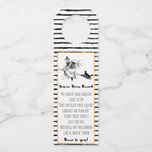 Sie wurden mit Flaschenmarken versehen Flaschenanhänger (Vorderseite)