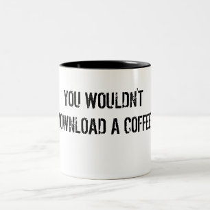 Sie würden nicht eine Kaffee-Tasse herunterladen Zweifarbige Tasse