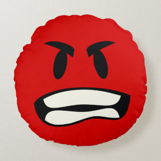 Sie wütendes bro? - Raserei emoji Rundes Kissen