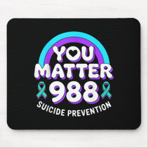 Sie zählen 988 Präventionsbewusstseins-Regenbogenb Mousepad