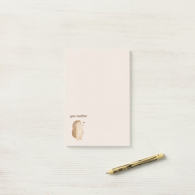 Sie zählen Minimaler Igel-Post-it-Notizzettel Post-it Klebezettel (Auf Schreibtisch)