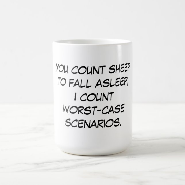 Sie zählen Schafe Kaffeetasse (Mittel)