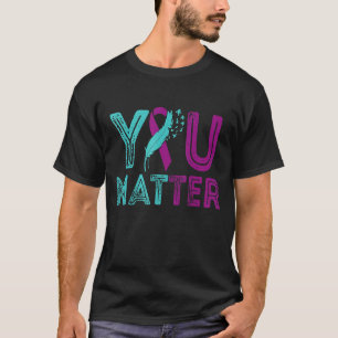 Sie zählen Suizidprävention Aquamarine Lila Awaren T-Shirt