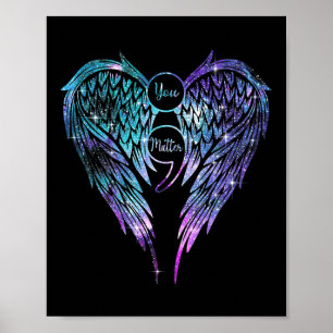 Sie zählen Wings Suizidprävention Awareness (on Poster