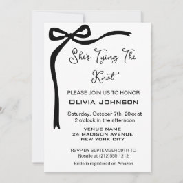 Sie zähmt das Brautparty der schwarzen Bow-Grenze Einladung
