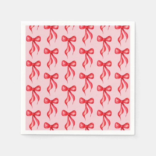 Sie zähmt das Brautparty des rosa Roten Bows. Serviette (Vorderseite)