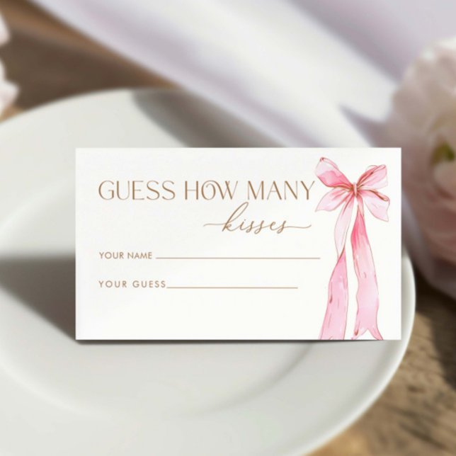 Sie zähmt den Knoten zu schätzen, wie viele Küsse Begleitkarte (Von Creator hochgeladen)