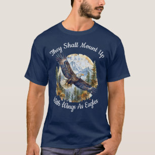 Sie ziehen sich mit Flügeln als Adler auf T-Shirt